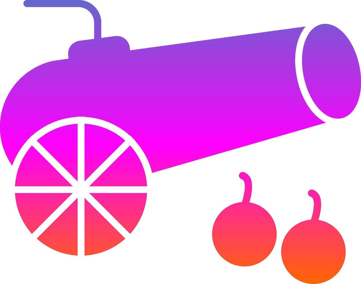 Cannon Glyph Gradient Icon vector