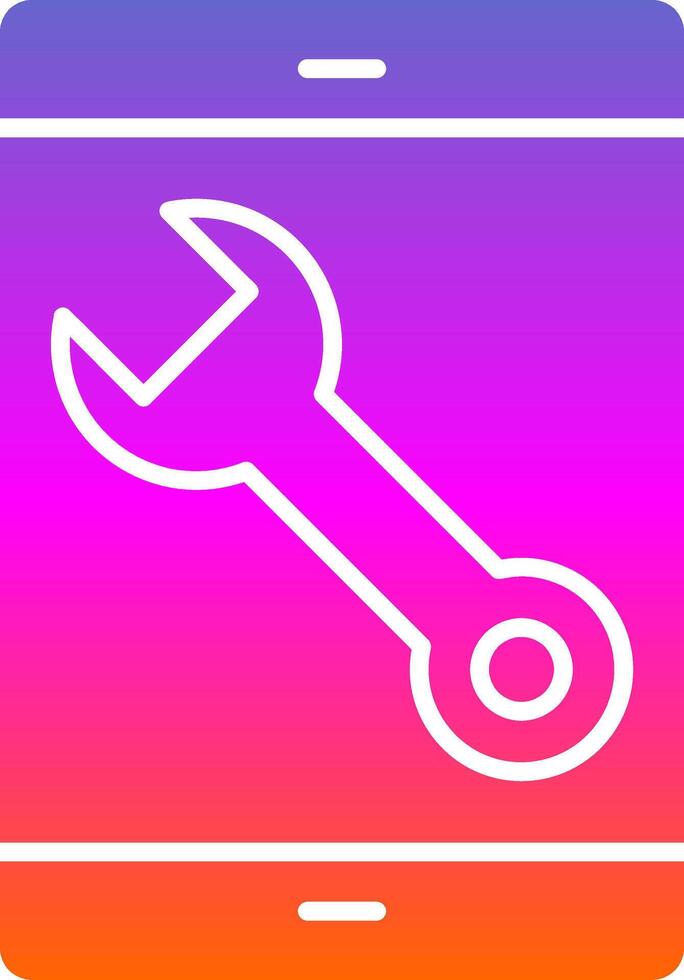 Mobilephone Support Glyph Gradient Icon vector
