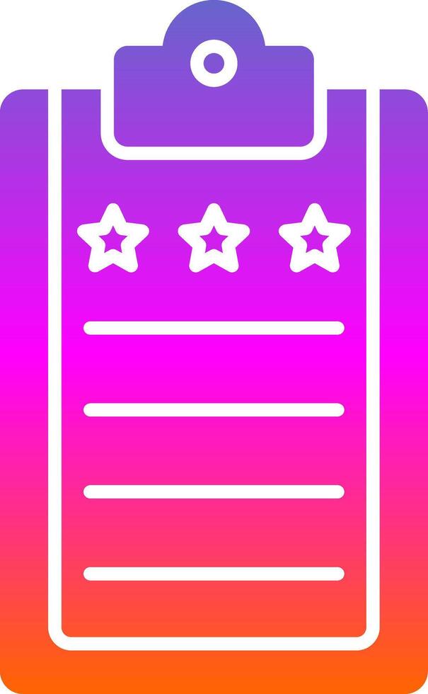 Evaluation Glyph Gradient Icon vector