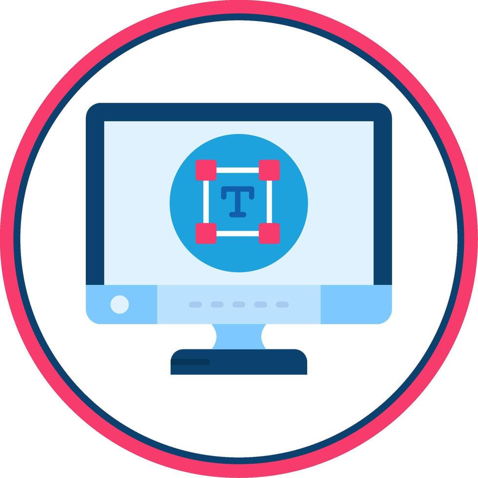 Type Flat Circle Uni Icon vector