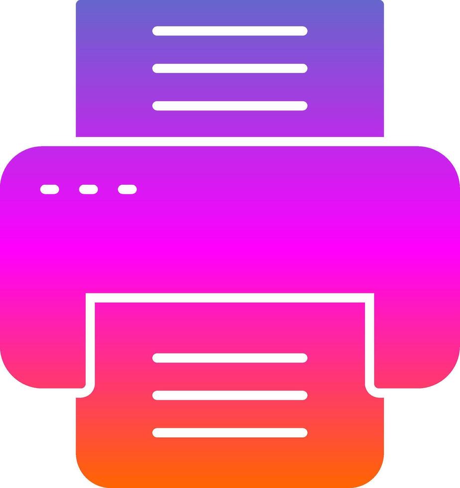 Fax Glyph Gradient Icon vector