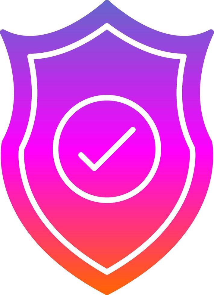 Safety Glyph Gradient Icon vector