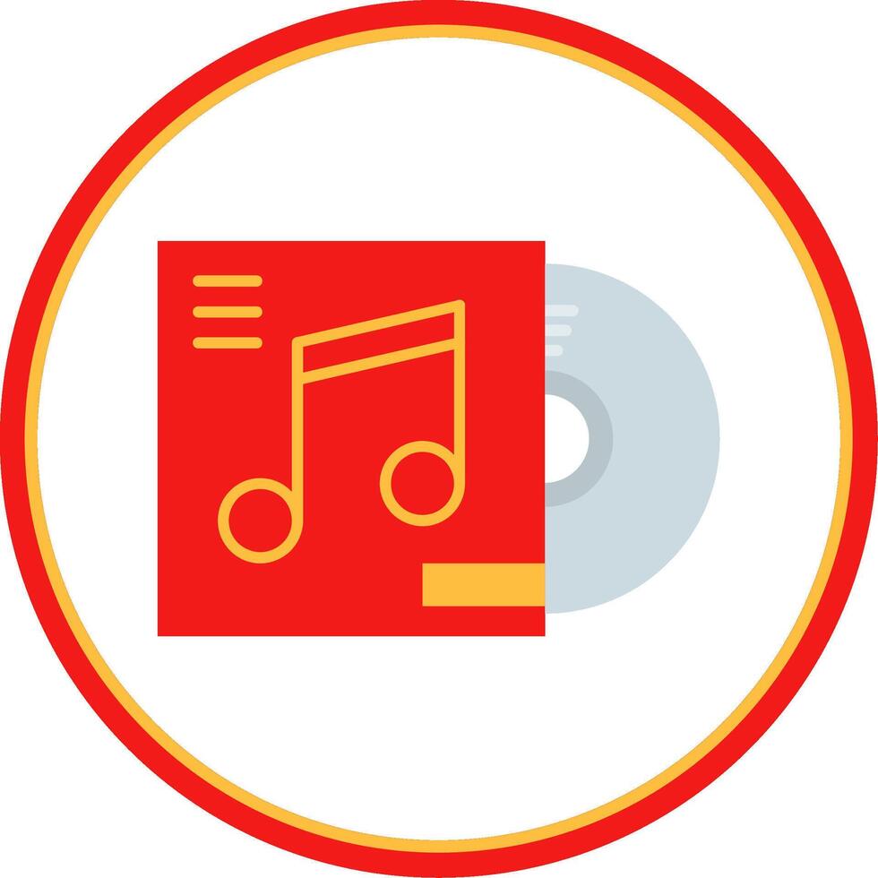 Cd cover Flat Circle Uni Icon vector