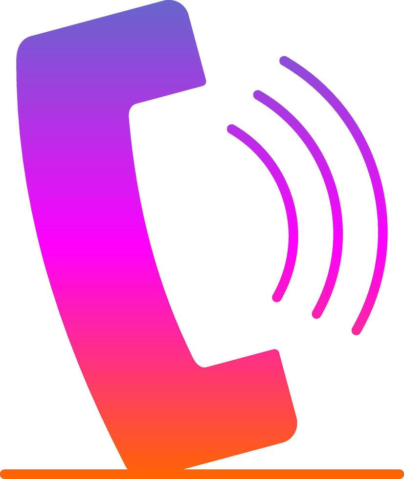 Phone Call Glyph Gradient Icon vector