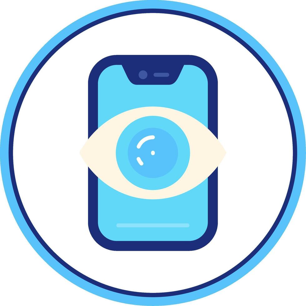 Vision Flat Circle Uni Icon vector