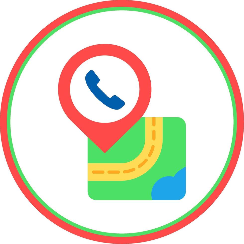 Help center Flat Circle Uni Icon vector