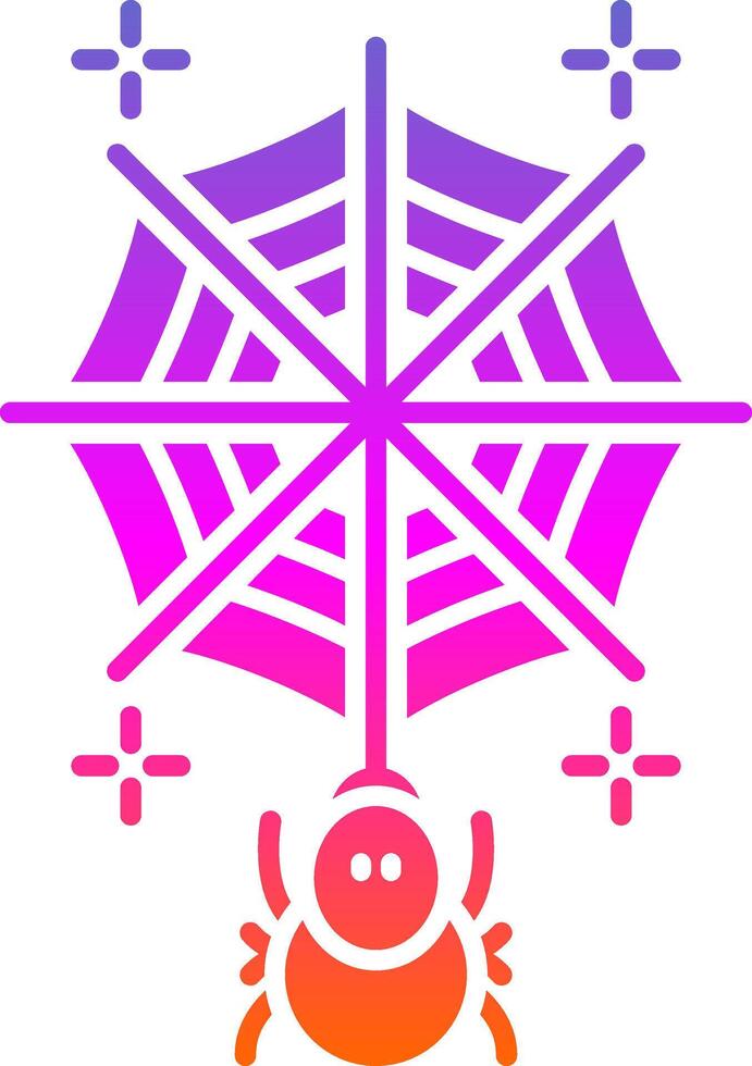 Spiderweb Glyph Gradient Icon vector