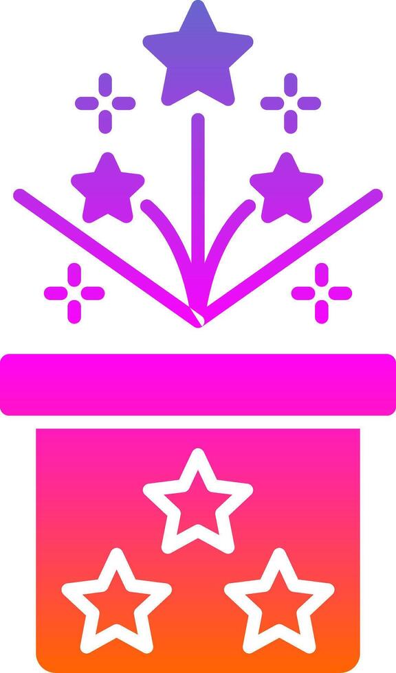 Magic Box Glyph Gradient Icon vector