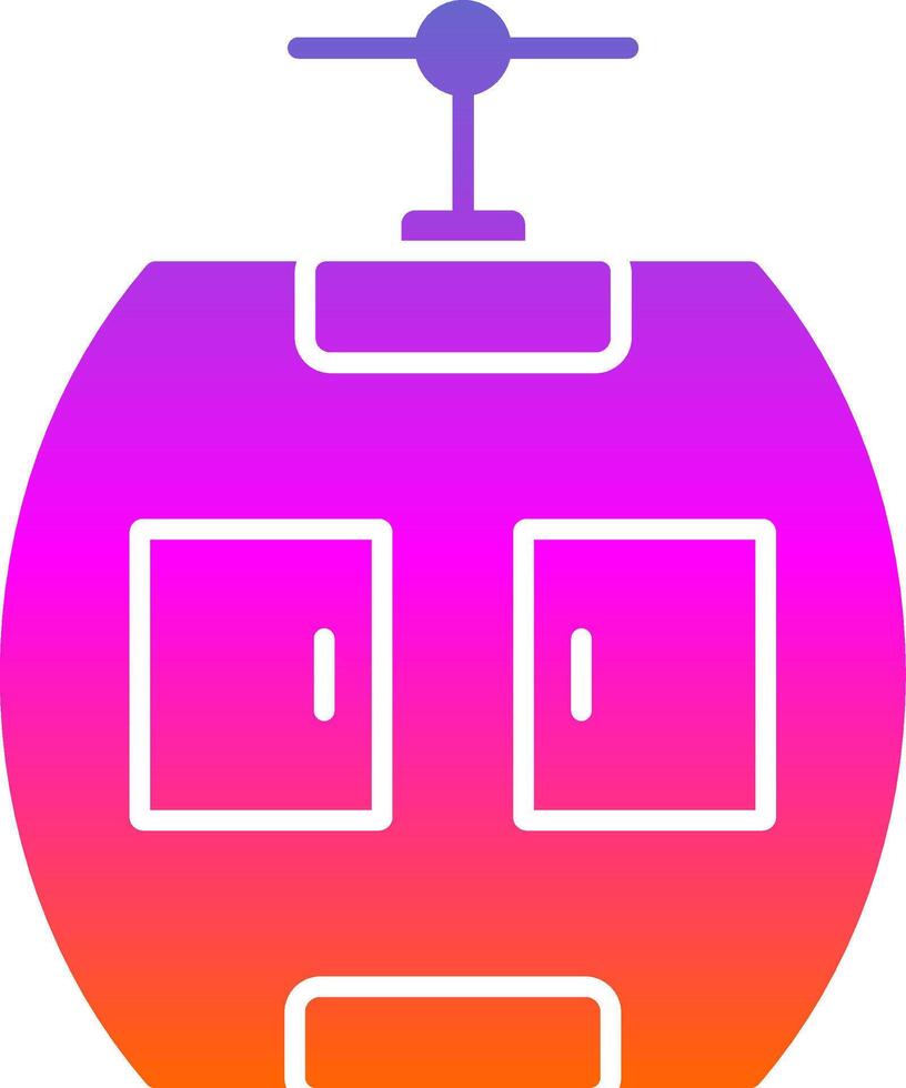 Gondola Glyph Gradient Icon vector