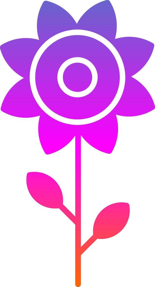 Sunflower Glyph Gradient Icon vector