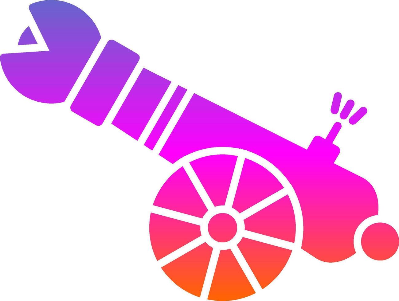 Human Cannonball Glyph Gradient Icon vector