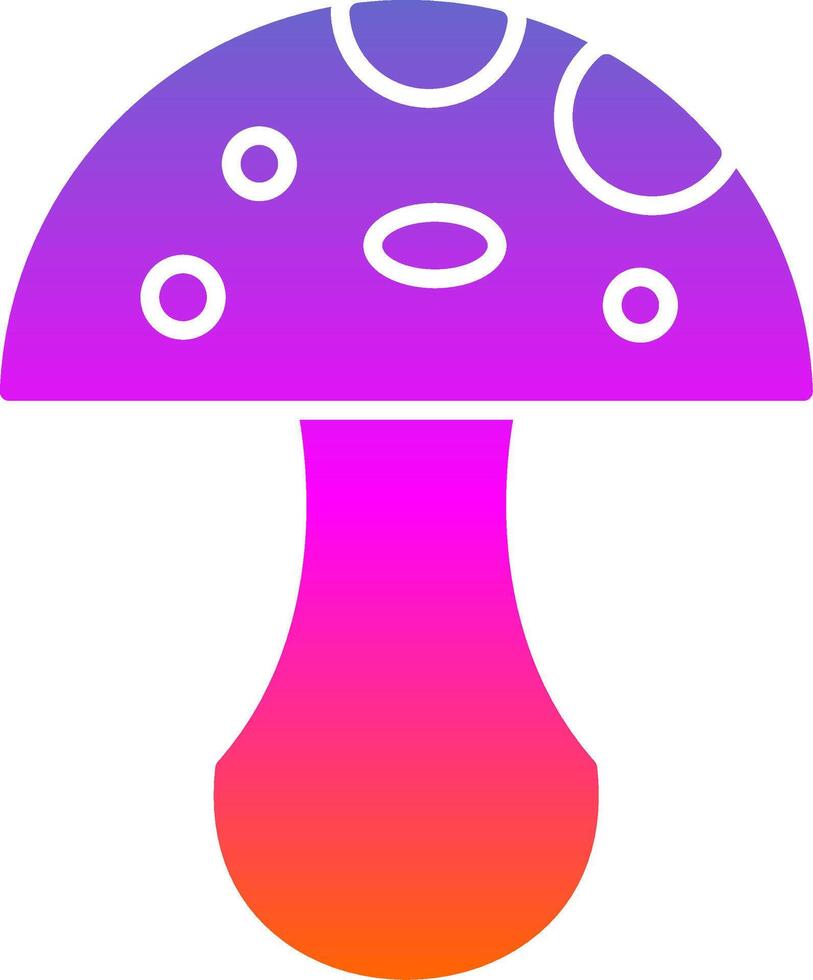 Mushroom Glyph Gradient Icon vector