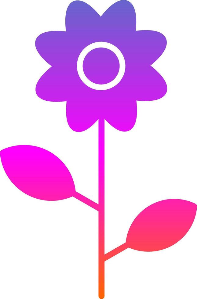 Flowers Glyph Gradient Icon vector