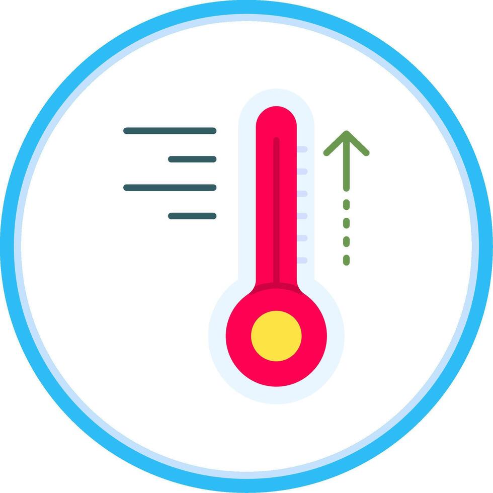 Hot Flat Circle Uni Icon vector