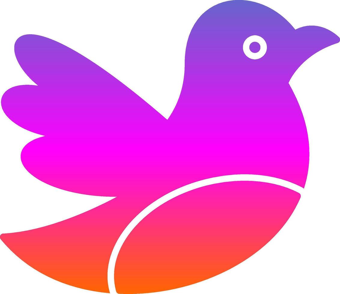 Bird Glyph Gradient Icon vector