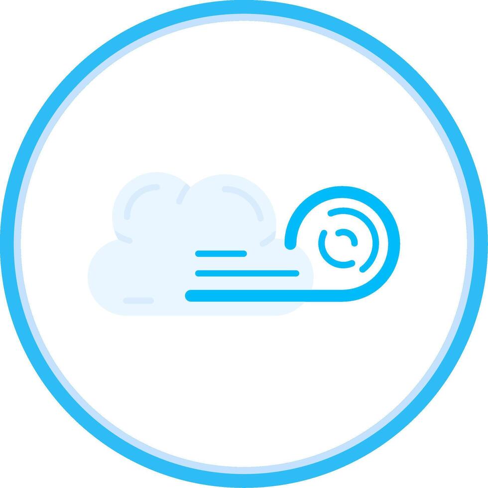 Wind cloud Flat Circle Uni Icon vector