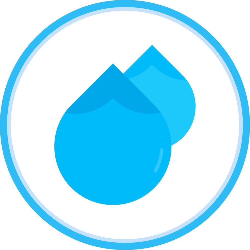 Water drops Flat Circle Uni Icon vector