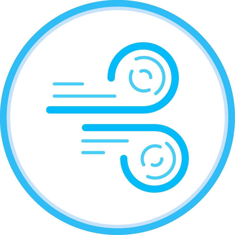 Wind Flat Circle Uni Icon vector
