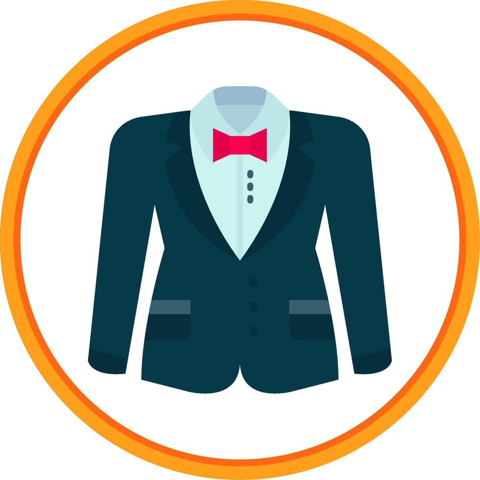 Blazer Flat Circle Uni Icon vector