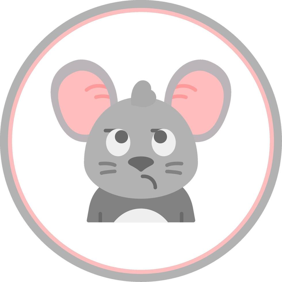 Suspicious Flat Circle Uni Icon vector
