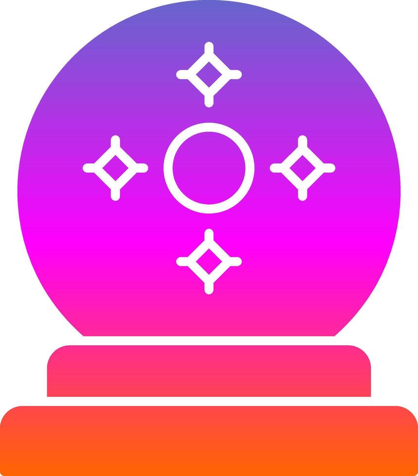 Fortune Teller Glyph Gradient Icon vector