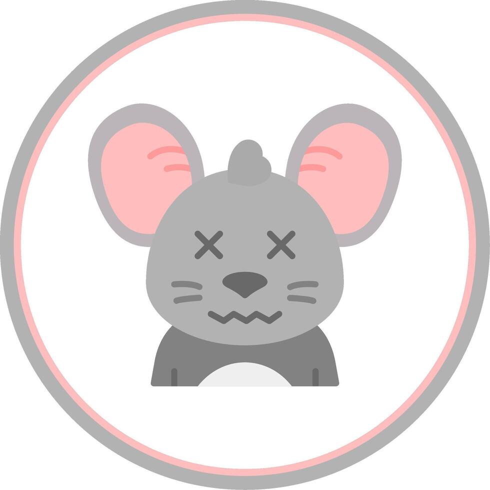 Dead Flat Circle Uni Icon vector