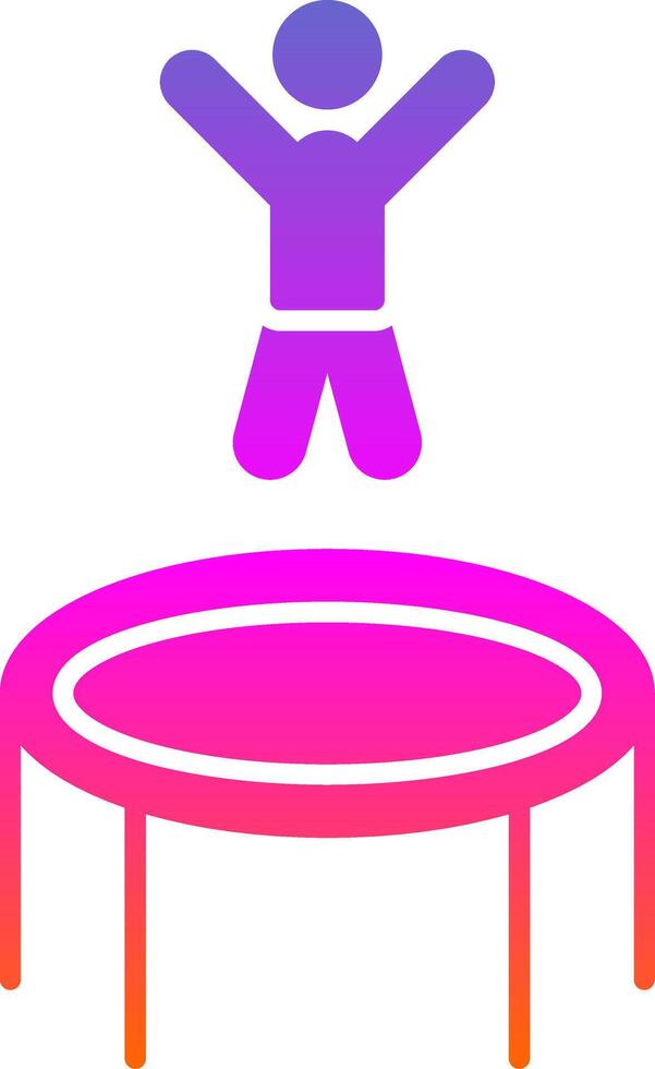 Trampoline Glyph Gradient Icon vector