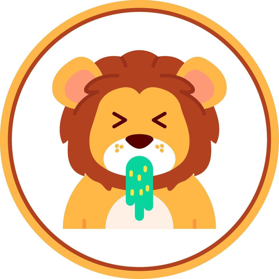 Vomit Flat Circle Uni Icon vector