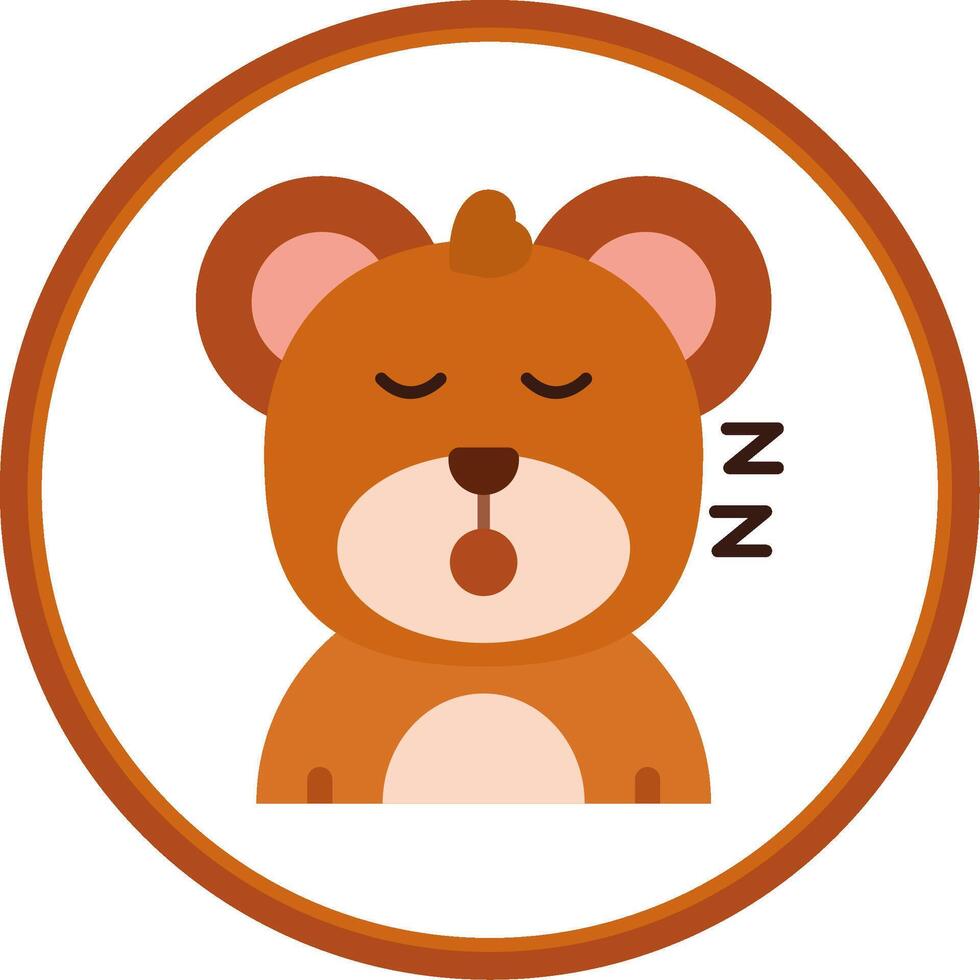 Sleep Flat Circle Uni Icon vector