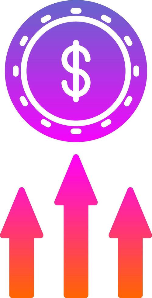 Income Glyph Gradient Icon vector
