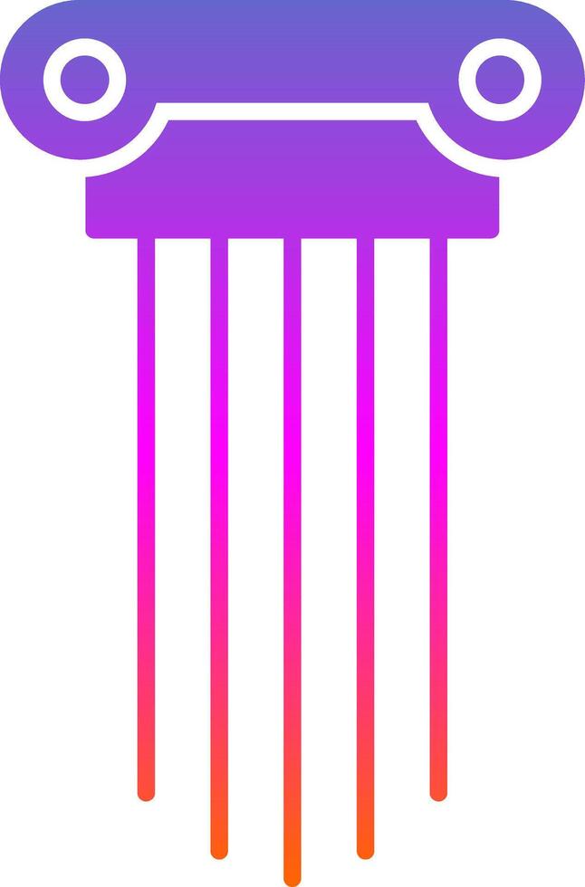 Greek Pillars Glyph Gradient Icon vector