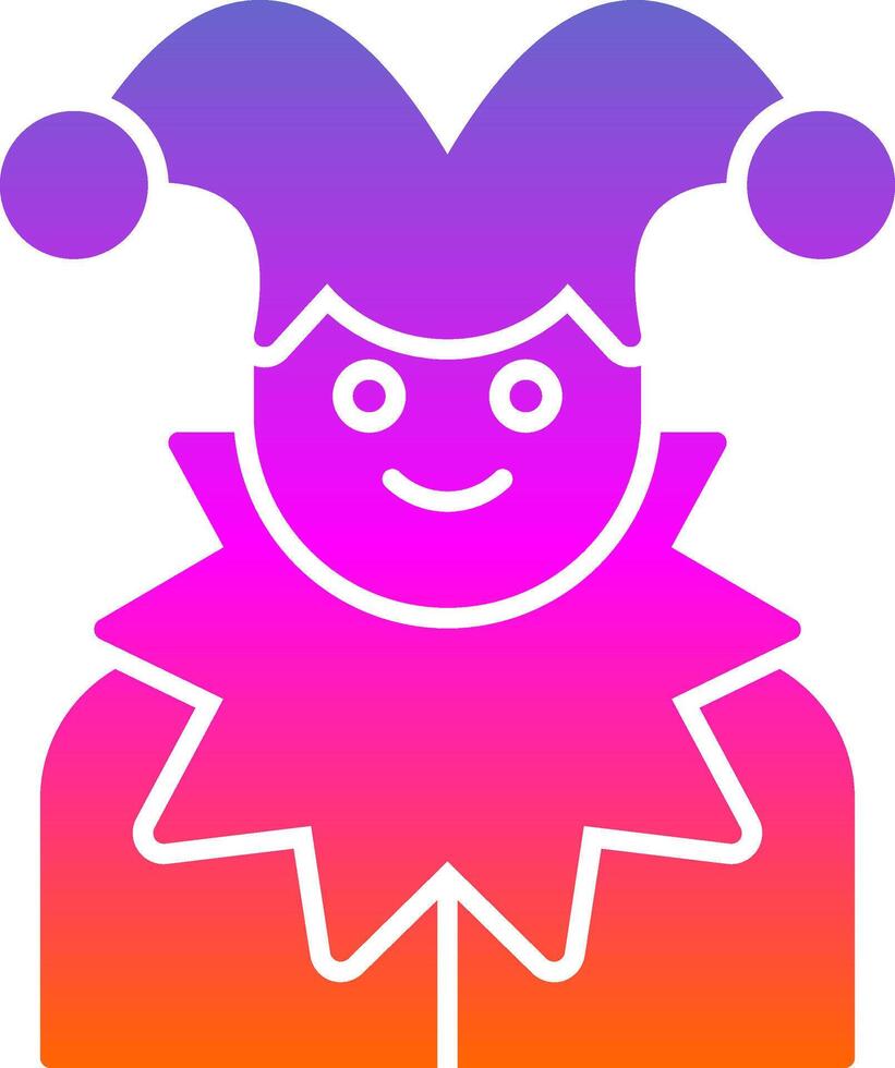 Jester Glyph Gradient Icon vector