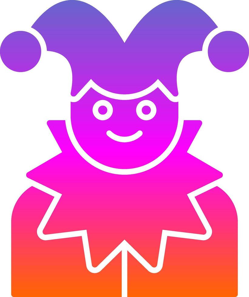 Jester Glyph Gradient Icon vector