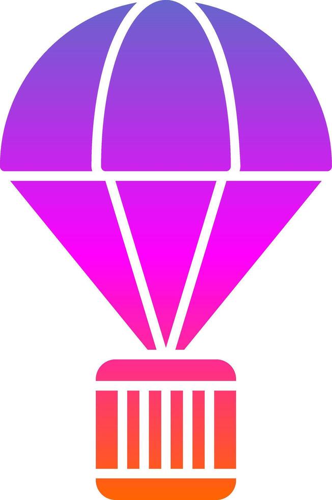 Parachute Glyph Gradient Icon vector