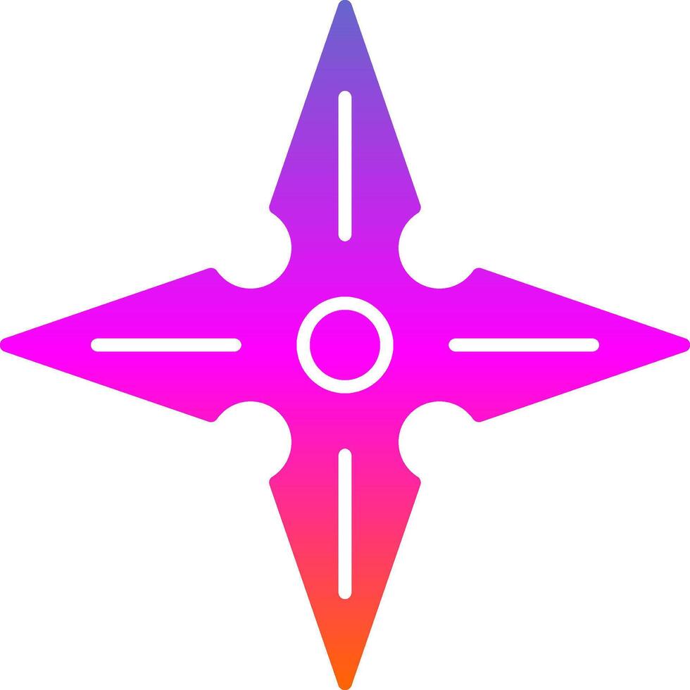 Shuriken Glyph Gradient Icon vector