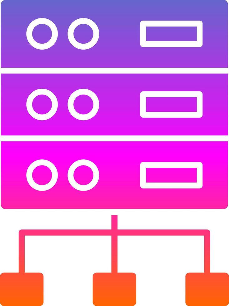 Structured Data Glyph Gradient Icon vector