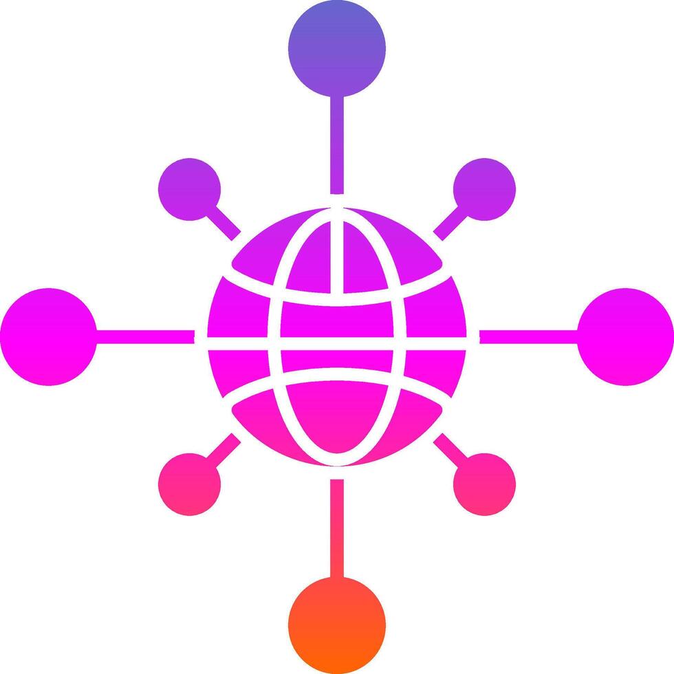 Networking Glyph Gradient Icon vector
