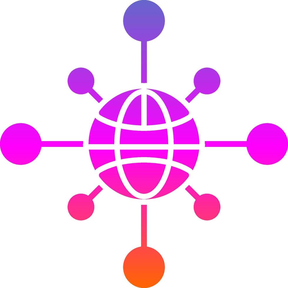 Networking Glyph Gradient Icon vector