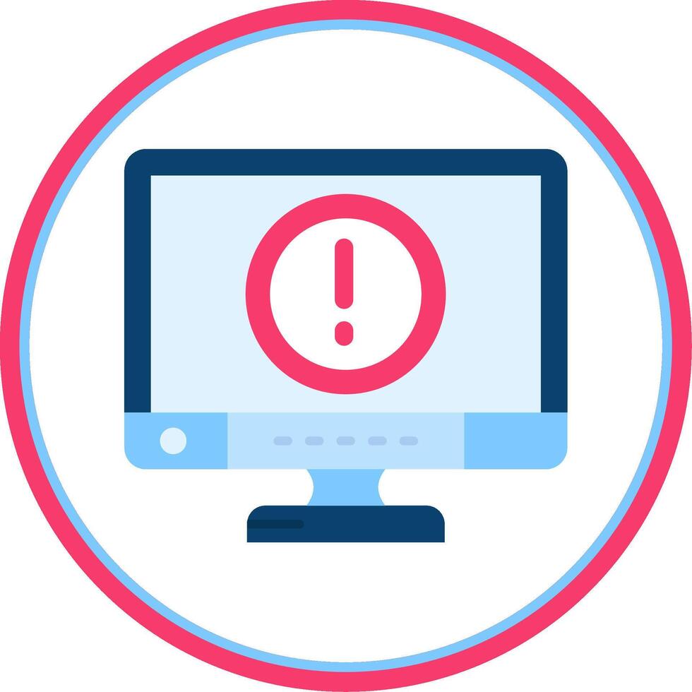 Error Flat Circle Uni Icon vector