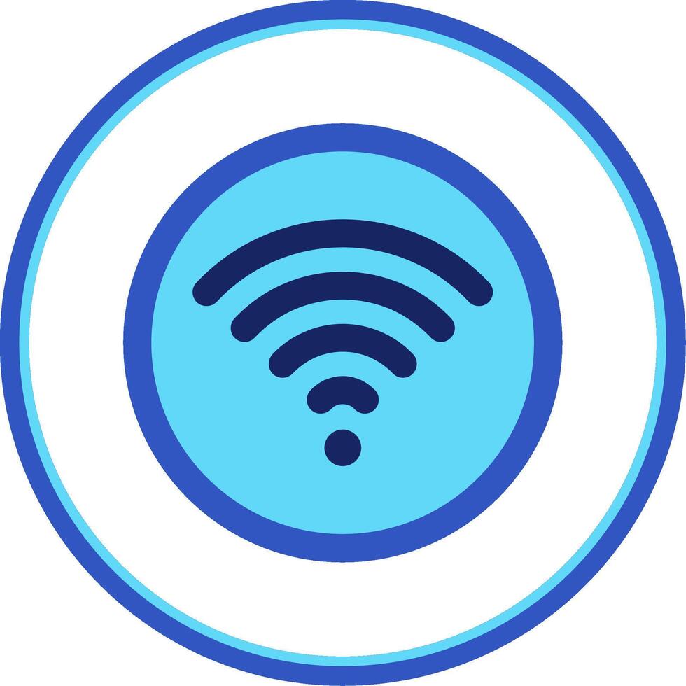 Wifi Flat Circle Uni Icon vector