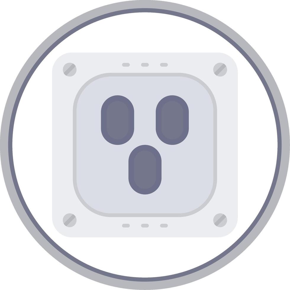 Outlet Flat Circle Uni Icon vector