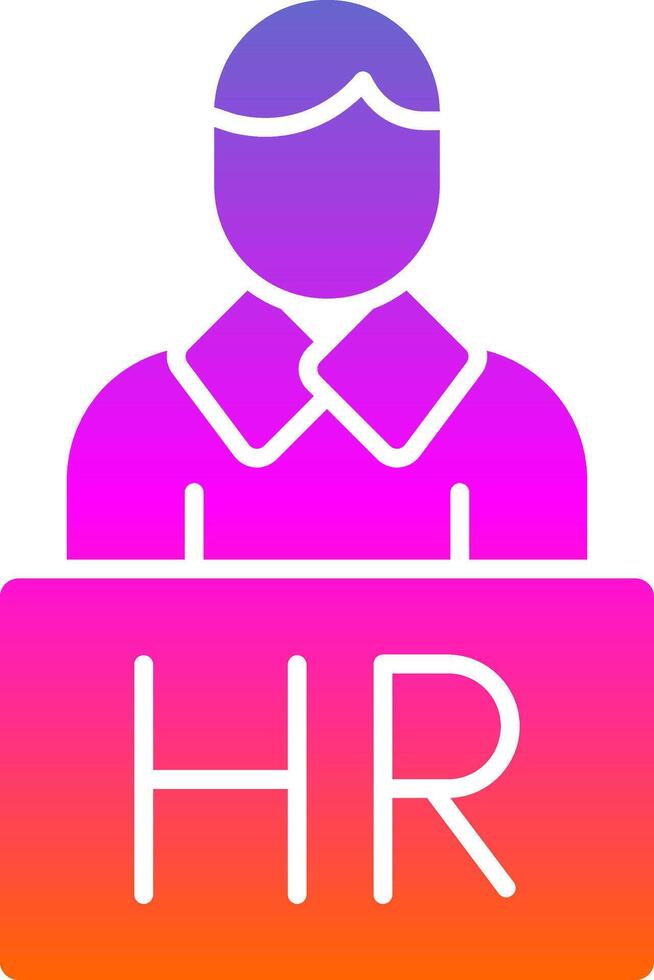 Human Resources Glyph Gradient Icon vector