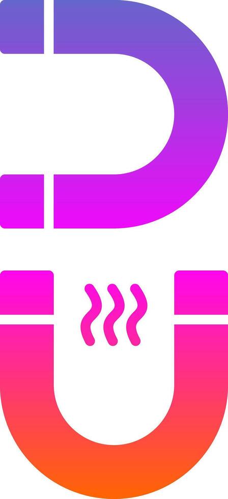 Magnet Glyph Gradient Icon vector