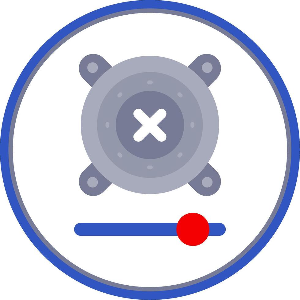 Speaker Flat Circle Uni Icon vector