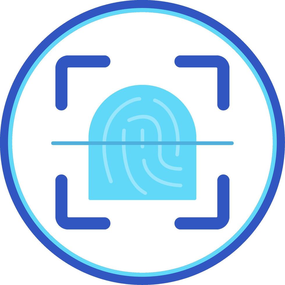 Finger print Flat Circle Uni Icon vector