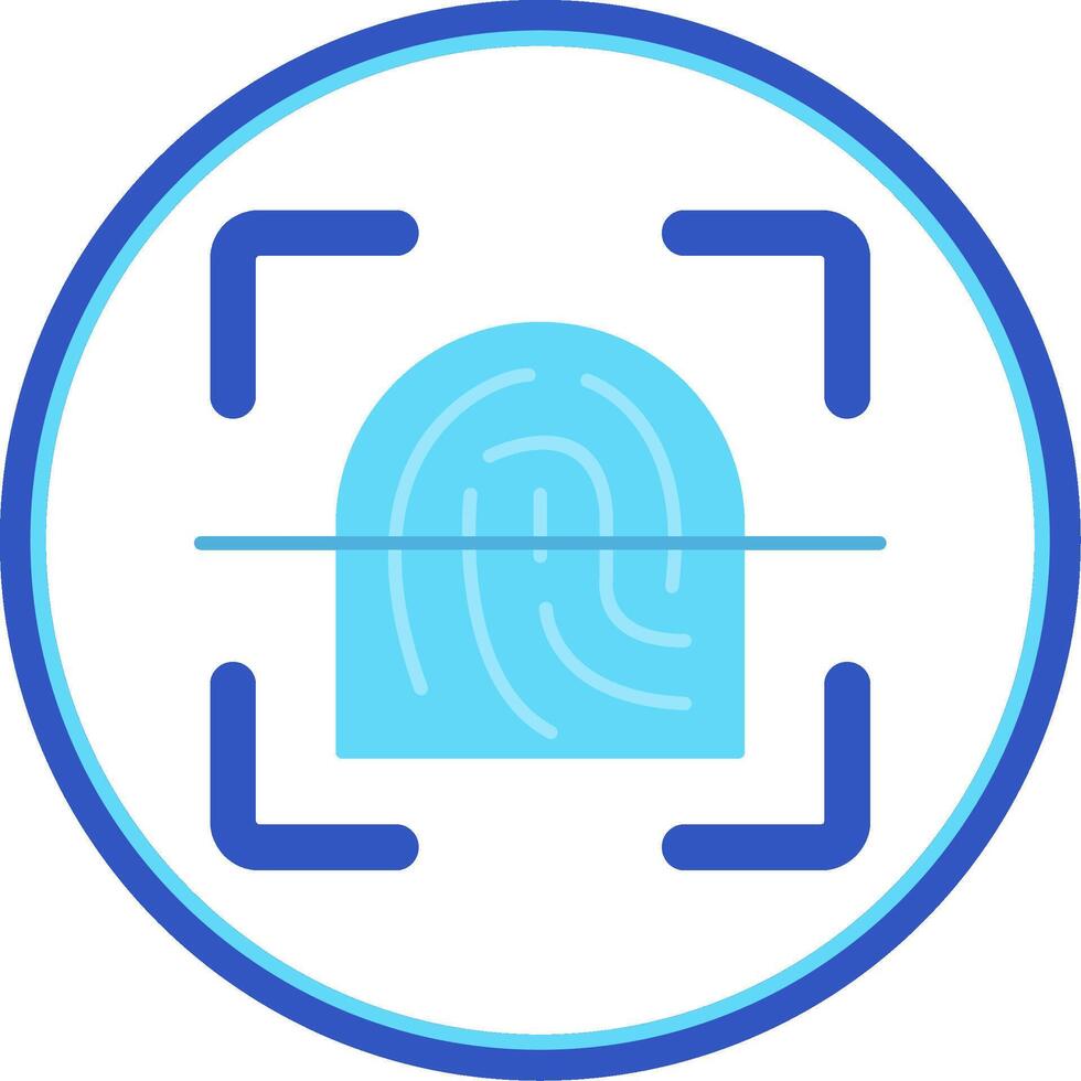 Finger print Flat Circle Uni Icon vector