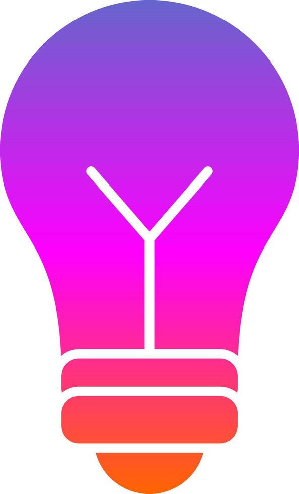 Bulb Glyph Gradient Icon vector