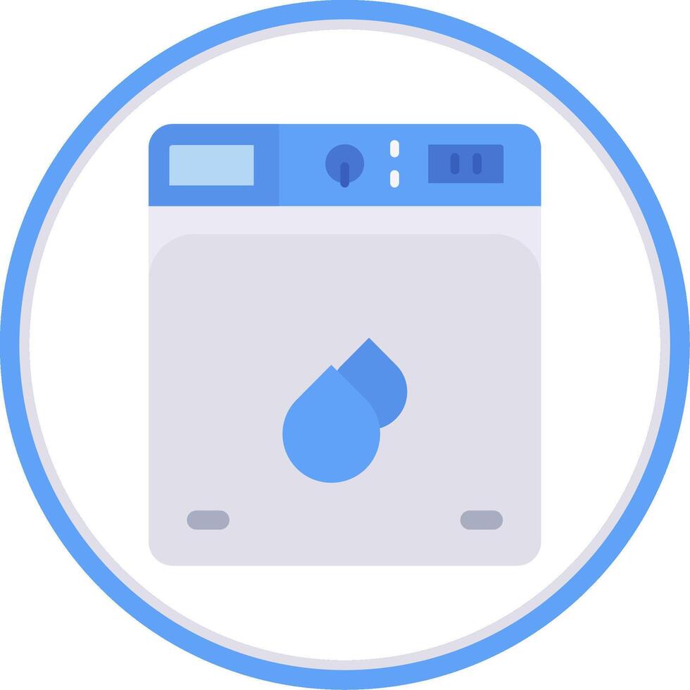 Laundry Flat Circle Uni Icon vector