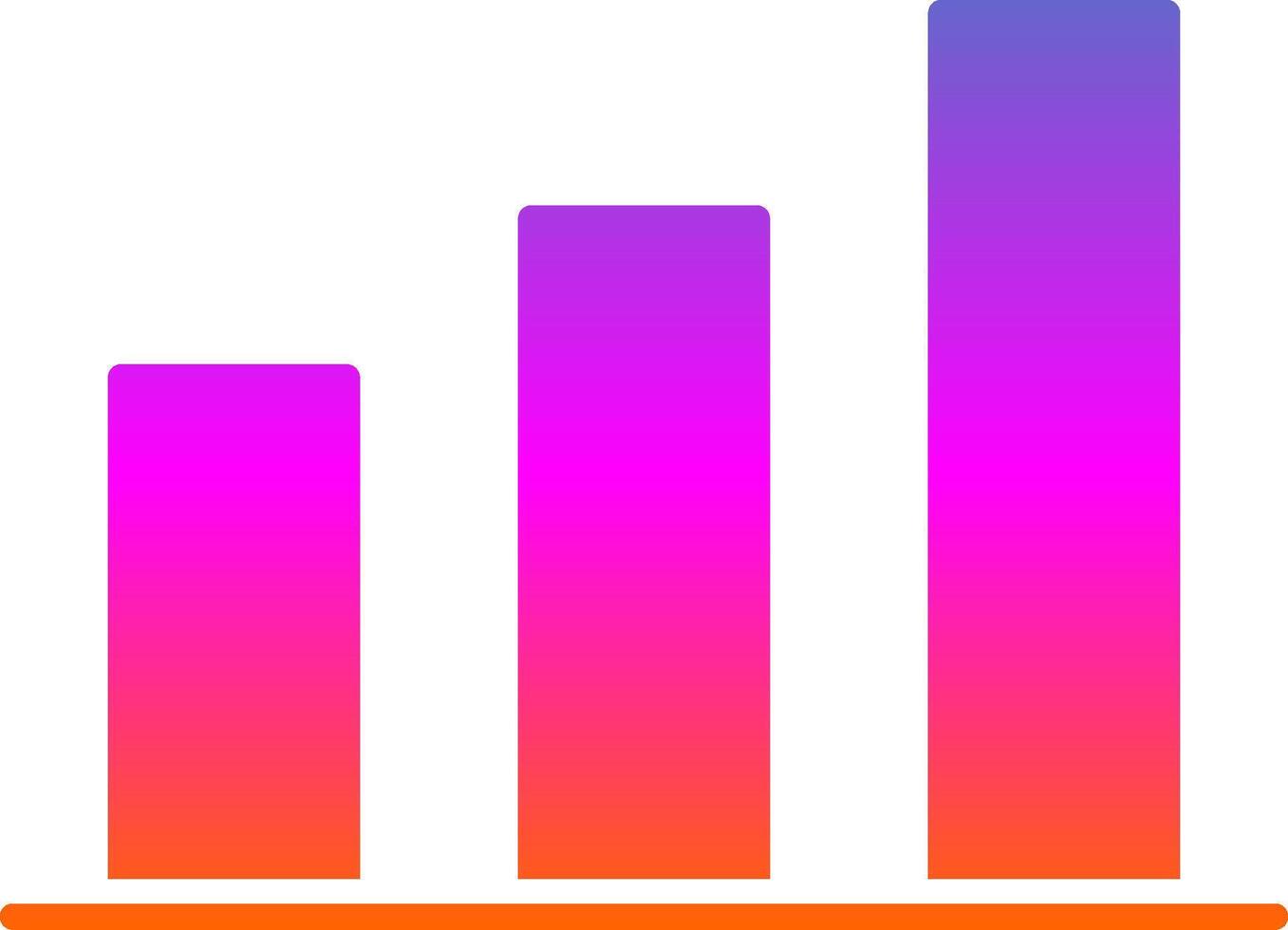 Graph Glyph Gradient Icon vector