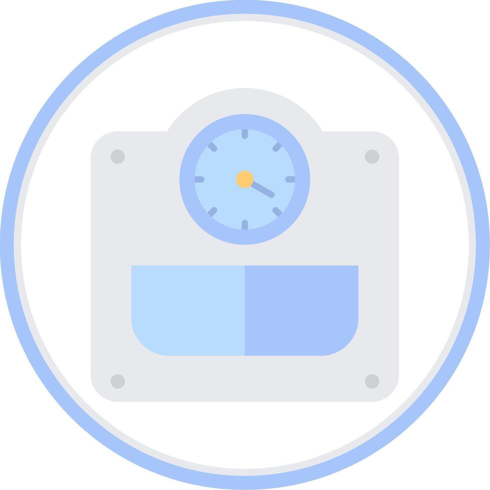 Weight Flat Circle Uni Icon vector